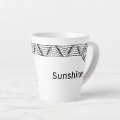 Tasse Latte Vague de chaleur noire et blanche Flatte personnal (Angle droit)