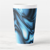 Tasse Latte Vague de soie bleue (Devant)