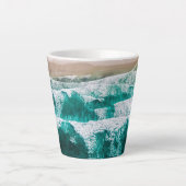 Tasse Latte Vagues océaniques dynamiques Vue côtière Pittoresq (Devant)
