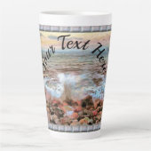 Tasse Latte Vagues rocheuses 0742 (Devant)