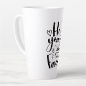 Tasse Latte Valentine Art Hey Vous J'Aime Votre Visage (Angle gauche)