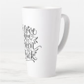 Tasse Latte Valentine Art Je T'Aime À La Lune (Angle droit)