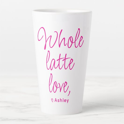 Tasse Latte Valentine entier Latte Love Hot Pink (Devant)