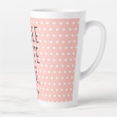 Tasse Latte Valentine entier Latte Love Noir Script Rose (Droite)
