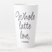 Tasse Latte Valentine entier Latte Love Script noir (Devant)