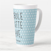 Tasse Latte Valentine entier Latte Love Script noir (Angle droit)