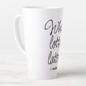 Tasse Latte Valentine entier Lotta Latte Noir et Blanc (Angle gauche)