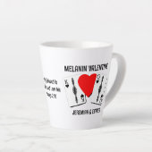 Tasse Latte Valentine MELANIN QUEEN KING CARTES DE JEU Couples (Angle droit)