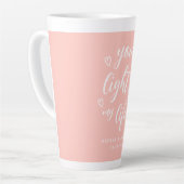 Tasse Latte Valentine, tu illumines ma vie rose (Angle gauche)