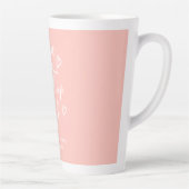 Tasse Latte Valentine, tu illumines ma vie rose (Droite)