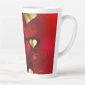 Tasse Latte Valentines dorées et rouges (Droite)