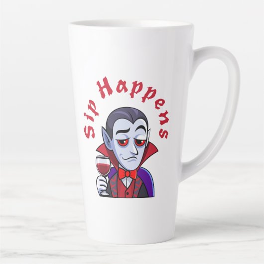 Tasse Latte Vampire Chic - Ça arrive de boire (Droite)