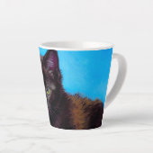 Tasse Latte Van Gogh Chat et fleurs (Angle droit)