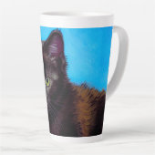 Tasse Latte Van Gogh Chat et fleurs (Angle droit)