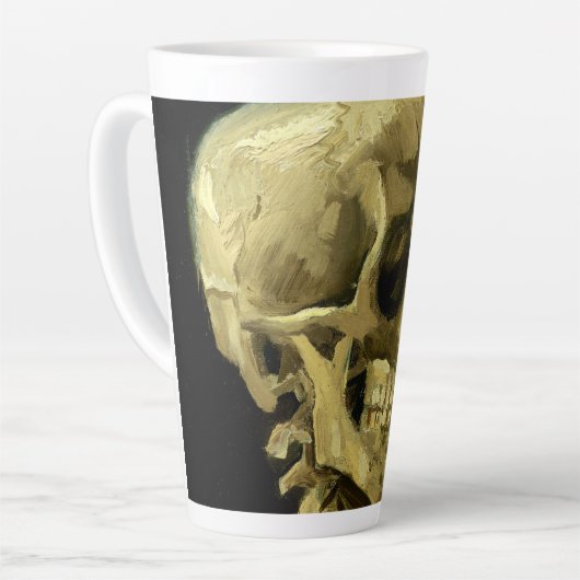Tasse Latte Van Gogh Fumer du squelette (Angle gauche)