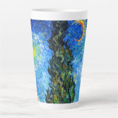 Tasse Latte Van Gogh Road avec Cypress et Star (Devant)