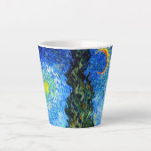 Tasse Latte Van Gogh Road avec Cypress et Star (Devant)