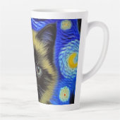 Tasse Latte Van Gogh Starry Nuit Siamese Cat (Droite)
