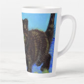 Tasse Latte Van Gogh Style Chat avec tournesol (Droite)