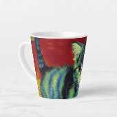 Tasse Latte Van Gogh Tabby Cat (Angle gauche)