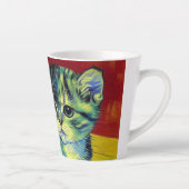 Tasse Latte Van Gogh Tabby Cat (Droite)