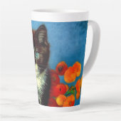 Tasse Latte Van Gogh Tuxedo Cat (Angle droit)