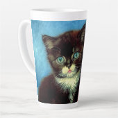 Tasse Latte Van Gogh Tuxedo Cat (Angle gauche)