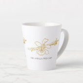 Tasse Latte Vanilla fèves ligne art café de cuisson (Angle droit)