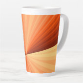 Tasse Latte Vanille rouge orange Abstraite moderne Fractale gr (Angle droit)