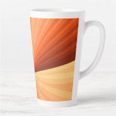 Tasse Latte Vanille rouge orange Abstraite moderne Fractale gr (Droite)