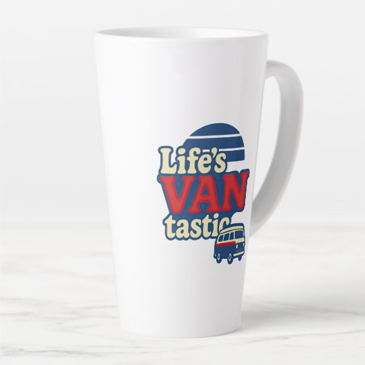 Tasse Latte VANtastic Red Cream Blue Edition (Angle droit)