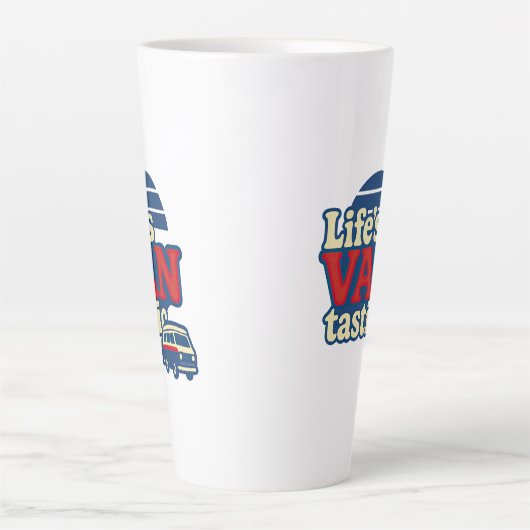 Tasse Latte VANtastic Red Cream Blue Edition (Devant)
