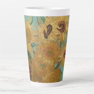 Tasse Latte Vase avec douze tournesols par Vincent van Gogh