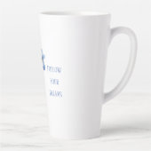 Tasse Latte Vase Crème Fleurs d'Iris Violet (Droite)