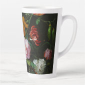 Tasse Latte Vase de verre avec des fleurs (Droite)