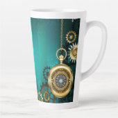 Tasse Latte Veille bijoux Steampunk sur un Arrière - plan vert (Droite)