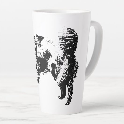 Tasse Latte Veille calme en octobre Lumière (Angle droit)