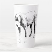 Tasse Latte Veille d'hiver, visage loyal (Devant)