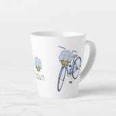 Tasse Latte Vélo avec Hydrangea Panier Fleur Lover céramique (Angle droit)