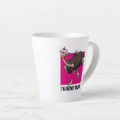 Tasse Latte Vendredi Citation Funny Dancing Party Ostrich Dess (Angle droit)