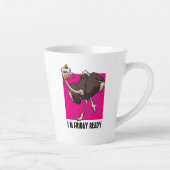 Tasse Latte Vendredi Citation Funny Dancing Party Ostrich Dess (Droite)