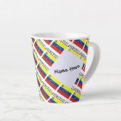 Tasse Latte Venezuela et Venezuela Drapeau Personnalisé (Angle droit)