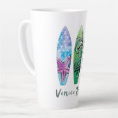 Tasse Latte Venice Beach California Planches de Su (Angle gauche)