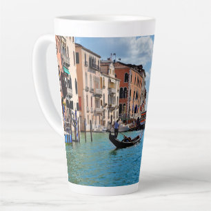 Tasse Latte Venise Gondolas Italie Europe