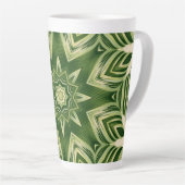 Tasse Latte verdure abstraite botanique palmier tropical feuil (Angle droit)