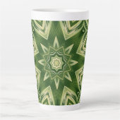 Tasse Latte verdure abstraite botanique palmier tropical feuil (Devant)