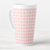 Tasse Latte Vérifications Orange Pêche (Angle gauche)