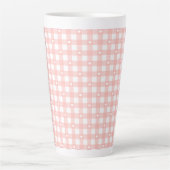 Tasse Latte Vérifications Orange Pêche (Devant)