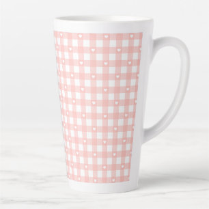 Tasse Latte Vérifications Orange Pêche