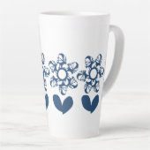 Tasse Latte Véritable Daisy Bleu Déco (Angle droit)